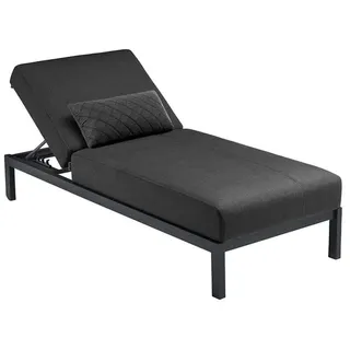 Kettler Pure Silver-Line Gartenliege Aluminium/Sunbrella Dunkelgrau