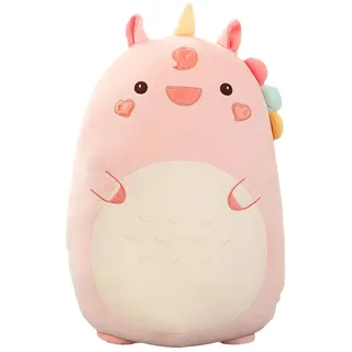 Dinosaurier-Plüsch-Umarmungskissen Niedliches Stofftier Plüschtier Dekokissen Weiches Cartoon-Plüsch-Schlafkissen für Kinder (Einhorn, 80cm/31.49in)