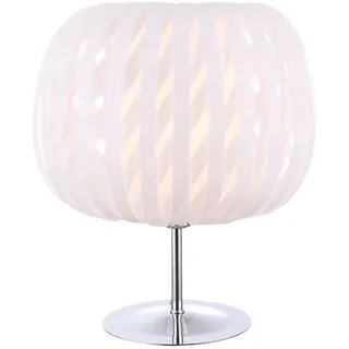 GLOBO Tischleuchte Kugel-Design Chrom Weiß 30 cm