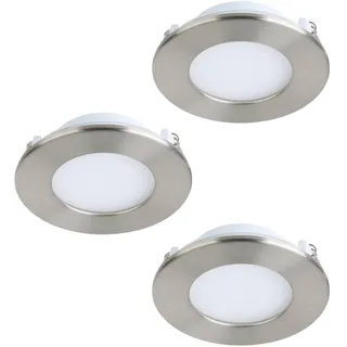 EGLO LED-Einbauleuchte Zigbee Fueva-Z Rund Weiß Nickel 3 Stk. 2,8 W