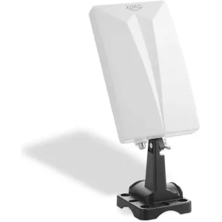 Xoro HAN 600 DVB-T2 aktive Kombo Antenne mit eingebautem Verstärker LTE Rauschfilter, für Innen- weiß