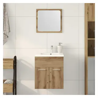 vidaXL Badmöbel-Set Artisan-Eiche 2-tlg. Braun