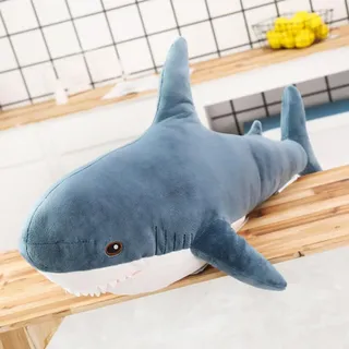 Hai Kuscheltier weiches Plüschtier blaues Stofftier - Blau