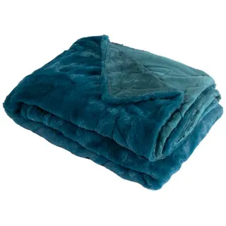 Plaid-decke Dunkelblau-grün 130x170cm Minnor