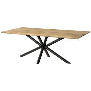 MASSIVMOEBEL24.DE Mango 180 x 74 x 90 cm natur lackiert/schwarz