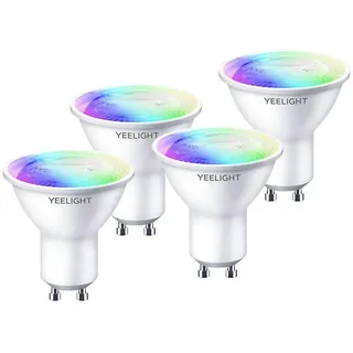 Yeelight Smart Bulb W1, Smarte LED Lampe, GU10, RGB, WLAN, 4 Stück
