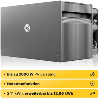 solakon ONE All-in-One Balkonkraftwerk Speicher 2,11 kWh