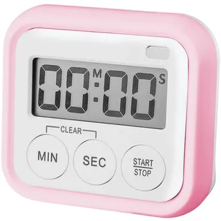 Eieruhr Digital Küchentimer für Kochen Big Digits Display,Kitchen Timer mit Lauter Alarm/Magnetischer Rückseite Eieruhr mit Stoppuhr 99min 59sek Küchentimer Kurzzeitwecker Küche Kurzzeitmesser (Rosa)