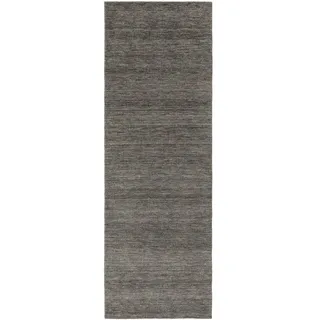 Wollteppich Jamal, benuta, rechteckig, Höhe: 6 mm, Kunstfaser, Berber, Ethno-Style, Wohnzimmer grau 80 cm x 300 cm x 6 mm