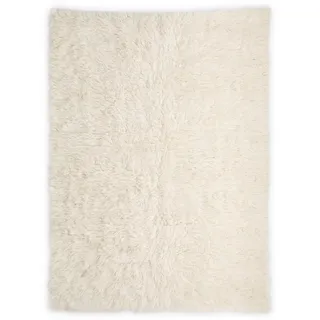 THEKO Wollteppich Flokos 1, rechteckig, Höhe: 40 mm, original griechischer Flokati, Hochflor, Uni Farben, reine Wolle beige 200 cm x 200 cm x 40 mm