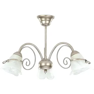 Stange-Kronleuchter KOKARDA 3xE14/60W/230V - Silber/Furnier/Gold