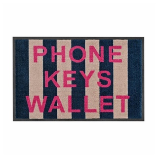 Fußmatte Washables Phone Keys Wallet 75 x 50 cm, Giftcompany, rechteckig, waschbar bunt