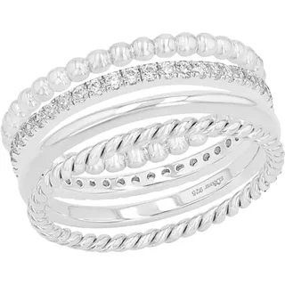s.Oliver s.Oliver Ring für Damen, Sterling Silber 925, Zirkonia (synth.) Ringe Weiss
