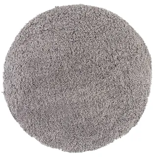 PANA® Runde Premium Badematte - Hochflor - Ø 70 cm - Farbe: Grau | Ultraweich und extrem saugstark - Rutschfeste Unterseite - OEKO-TEX Standard - Waschbar bei 30° - Runder Duschvorleger