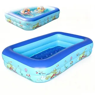 Aufblasbarer Pool Rechteckig, Verdicktes PVC Familienpool Für Erwachsene