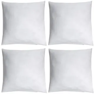 Home4You Kissenfüllung 4er Set, 50 x 50 cm - Weiß - Faserbällchen - 4er Set