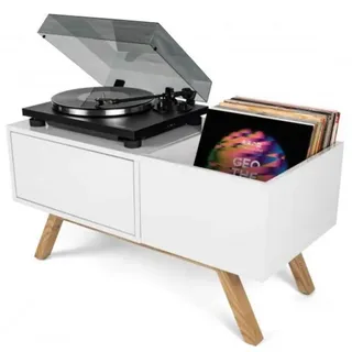 Glorious DJ DJ-Plattenspieler-Lowboard 0 cm Weiß Holz/MDF