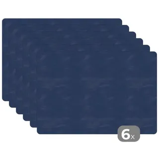 MuchoWow Platzset Leder - Blau - Tiere, (6-St), Platzsets, Tischset, Abwaschbar, Tischsets, Platzdeckchen bunt
