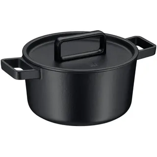 WMF Schmortopf, Schwarz, Metall, 5,2 L, rund, backofengeeignet,backofengeeignet, Kochen, Töpfe, Schmortöpfe