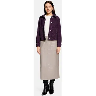 Cartoon Casual-Jacke mit aufgesetzten Taschen Lila 36