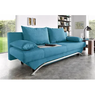 Jockenhöfer Schlafsofa Kunstleder 2-Sitzer Blau
