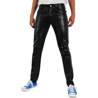 BOCKLE Lederhose Bockle® Tube Lamb Herren Lederhose Lederjeans 30