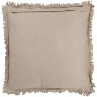 Jolipa Kissen, Kreuz, quadratisch, Leder, Beige