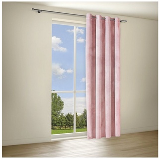 Vorhang CAROLINE Moderne Samt Vorhänge, Ösenschal blickdicht 140/235 cm, Gerster, Ösen (1 St), blickdicht rosa