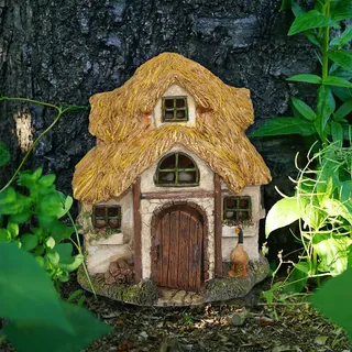 Bvizyelck Garten Feentür Wichteltür Miniatur Feentür Und Fenster Für Bäume Im Dunkeln Hölzerne Feen Türen Für Garten Elfen Tür Miniatur Yard Ornamente Elfentür Baum Baumstamm Deko Feengarten Zubehör