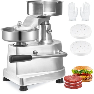 VEVOR Kommerzieller Burger-Patty-Maker, 130 mm, Hamburger-Rind-Patty-Maker, Strapazierfähig, Lebensmittelechter Edelstahl Burgerpresse, Küchenfleischformer