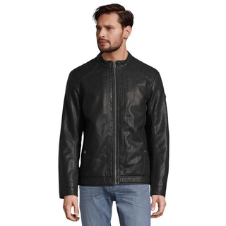 TOM TAILOR Lederjacke Kunstleder Jacke Gesteppt fake leather jacket 6291 in Schwarz-2 schwarz 3XL