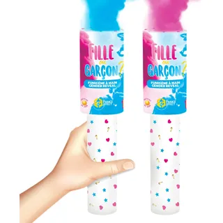 France Effect Rauchbombe Baby Shower, 1 x Blau und 1 x Rosa – 2 Stück Handrauchen – Zünddocht, Dauer 1 Minute, Enthüllung und Feier des Genres – Sicherer Griff