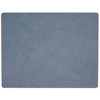 LINDDNA Tischset Hippo L Square 35 x 45 cm Leder Blau Hellblau (Large)