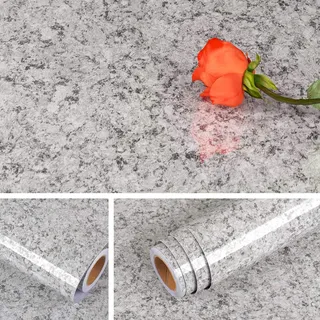 Livelynine Fensterbank Innen Granit Klebefolie Möbel Marmor Folie für Möbel Küchenschränke Tisch Tischplatte Badezimmermöbel Klebefolie Arbeitsplatte Folie Küche Selbstklebend Marmoroptik 40CMx5M