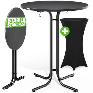 CASARIA Stehtisch 80 cm Grau
