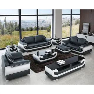 Sofagarnitur 3+2+1 Sitzer + Hocker Set Garnitur Polstersofa Couch Designersofa