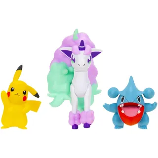 Pokémon Battle Figure 3er-Pack Pikachu/Gible/Ponyta 5 cm/7,5 cm