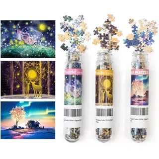 3er Pack Landschaft Mini Puzzles 150 Teile für Erwachsene Kleines Puzzle 6 x 4 Zoll Unterhaltung Wohnkultur Puzzles