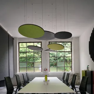 Deckensegel-Set ceiling round Deckenträger Farbe: grau, Größe: 50x50x2,5cm