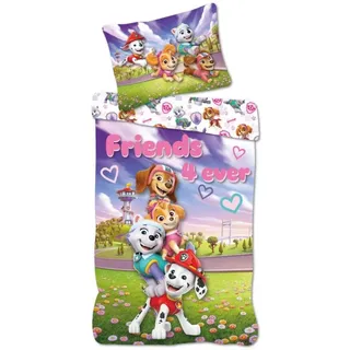 Procos, Kinderbettwäsche, Paw Patrol Friends 4 Ever Bettwäsche 140×200 cm (200 x 140 cm, 90 x 70 cm)