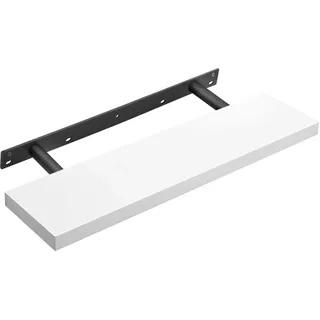 VASAGLE Wandboard 80 x 20 x 3,8 cm Weiß