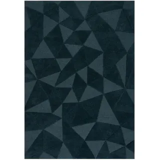 KADIMA DESIGN Deben Troy Wollteppich 120 x 170 cm Türkis