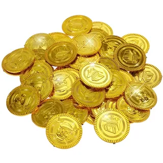 GOLDGE 50 Pcs Goldmünzen Kinder Spielzeug Kleine Geschenk für Party