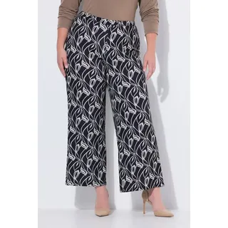 Ulla Popken Funktionshose Jerseyhose Weites Gerades Bein Schwarz 54/56