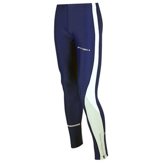 Airtracks Herren Thermo Funktions Laufhose Lang - Winter Running Tight - Warm - Atmungsaktiv - Reflektoren - Navy-blau - XXL - Herren - XXL