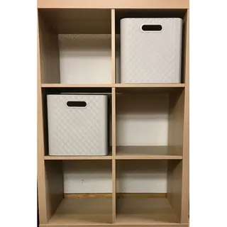 Lomatek Aufbewahrungsbox Kubus - Aufbewahrungsbox, Regalbox, kompatibel zur Kallax Serie grau