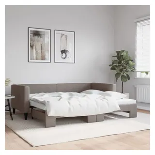 vidaXL Tagesbett Ausziehbar 90 x 200 cm taupe