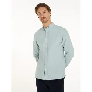 Tommy Hilfiger Langarmhemd SOLID HERITAGE OXFORD Regular Fit Regular Fit Oxford Casual grün S (46)