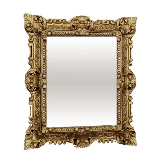 Lnxp WANDSPIEGEL Spiegel RECHTECKIG Gold REPRO 45x38 ANTIK BAROCK Rokoko REPLIKATE NOSTALGISCH Renaissance BAROCKSTIL 48SP