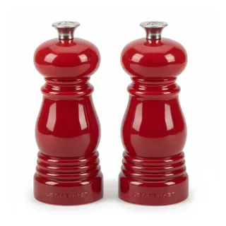 Le Creuset Gewürzmühlen-Set 11 cm Kirschrot befüllt
